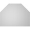 Ekena Millwork Octagonal Top Surface Mount PVC Gable Vent w/ 3-1/2"W x 1"P Standard Frame, 34"W x 26"H GVPOT34X2601SN - alternate 3